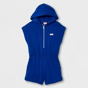 Blue Hunter for Target hooded romper with zipper.